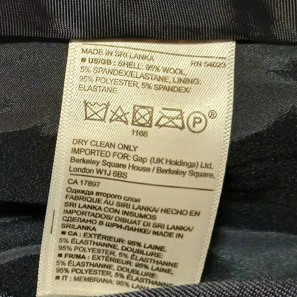 BANANA REPUBLIC SUIT Blue Wool Blend Size 0 Regular NWOT - Picture 11 of 13